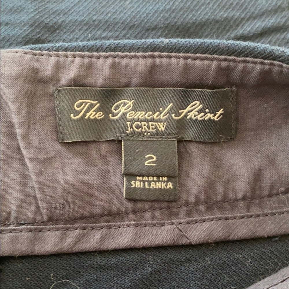 J Crew Pencil Skirt Navy Blue - Picture 4 of 4